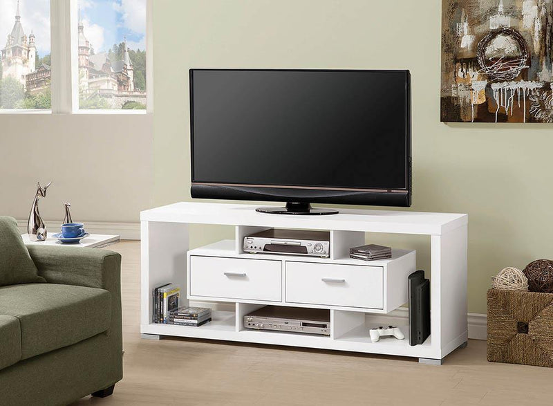 White TV Console