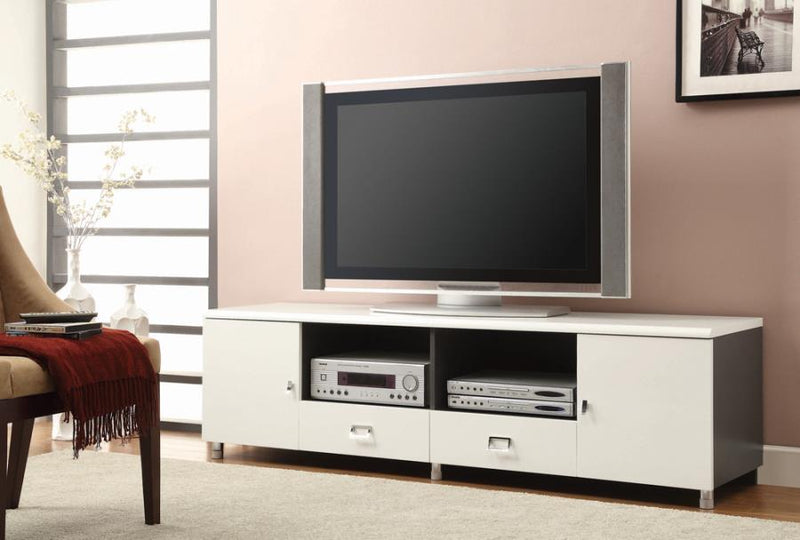 Modern White TV Console