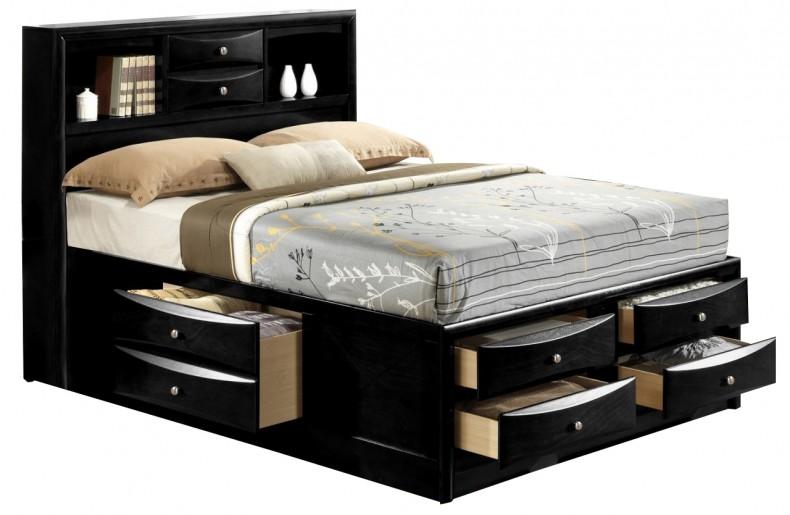 Emily Black Storage Bed