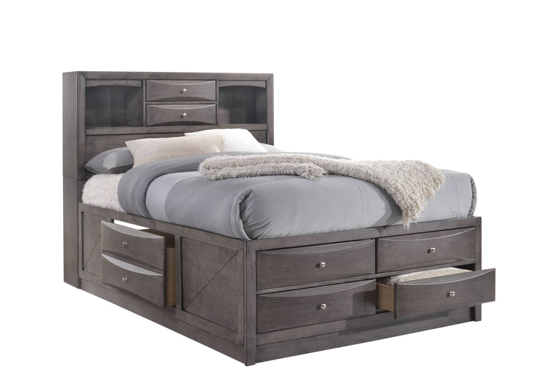 Emily Gray Storage Bed